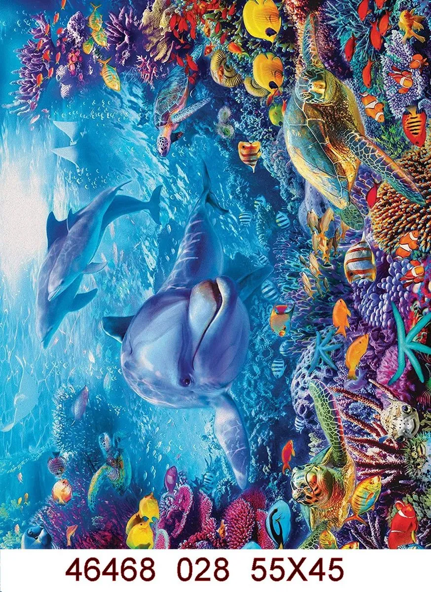 VDTOYS Diamond Painting VDT028 DOLPHINARIA - 55x45cm