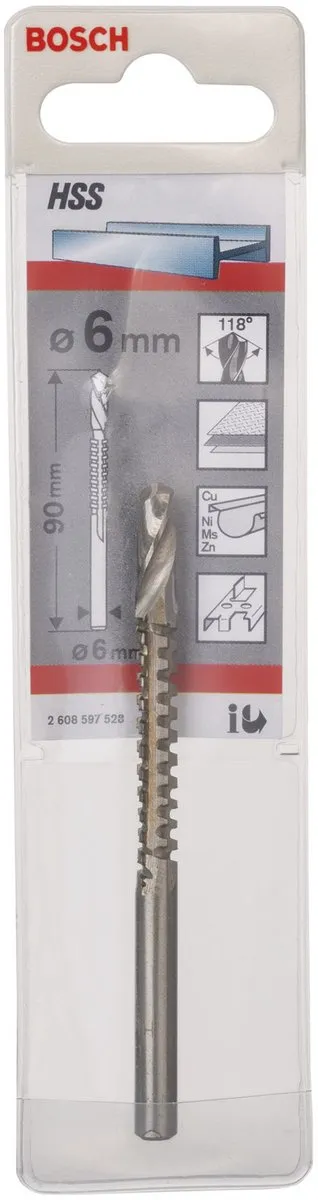 Bosch Speedboren HSS 6x90mm - 6mm - 1 Stuk