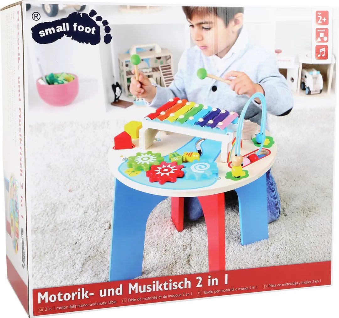 Small Foot Houten Activiteiten & Muziektafel 2in1 Multicolor - afbeelding 6 van 6