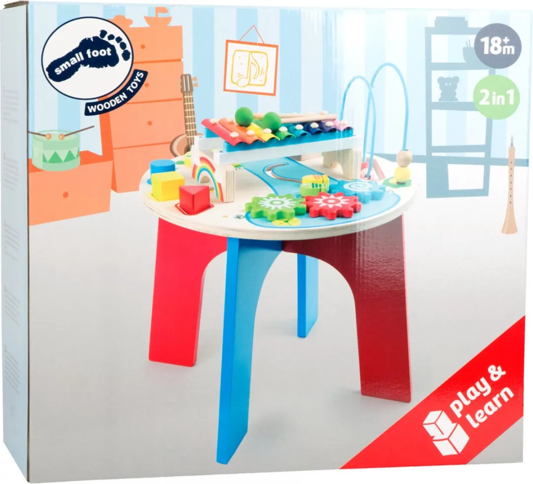Small Foot Houten Activiteiten & Muziektafel 2in1 Multicolor