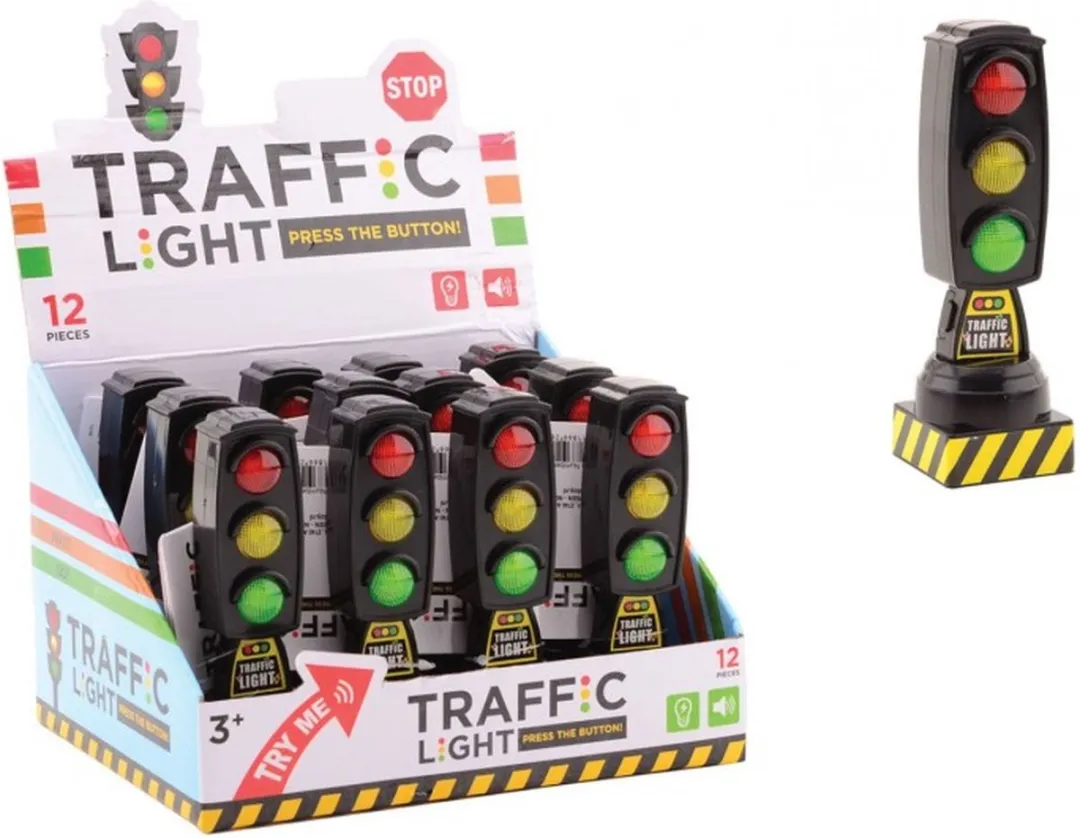 Johntoy Verkeerslicht 13cm - Zwart