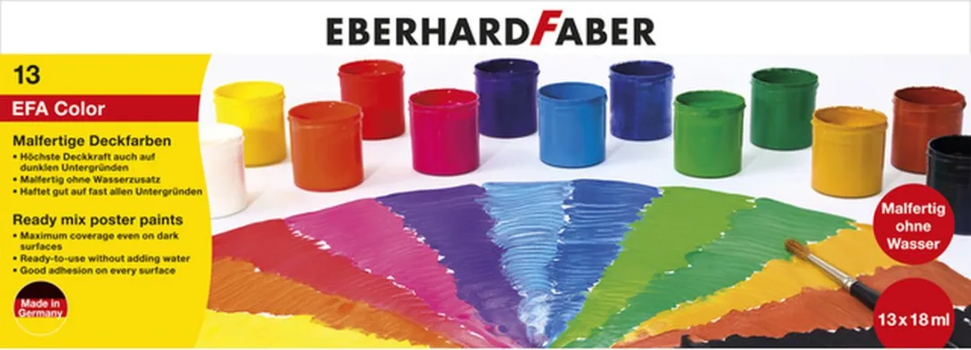 Eberhard Faber EF-575613 Verfset - 13 Kleuren 234ml