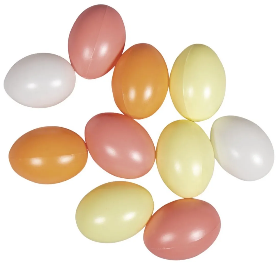Rayher Paaseieren Kunststof - 10 Stuks - Pastel Groen