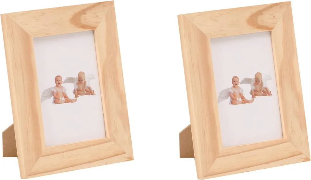 Glorex Hobby Houten Fotolijst 13x17cm - 2 Stuks Beige