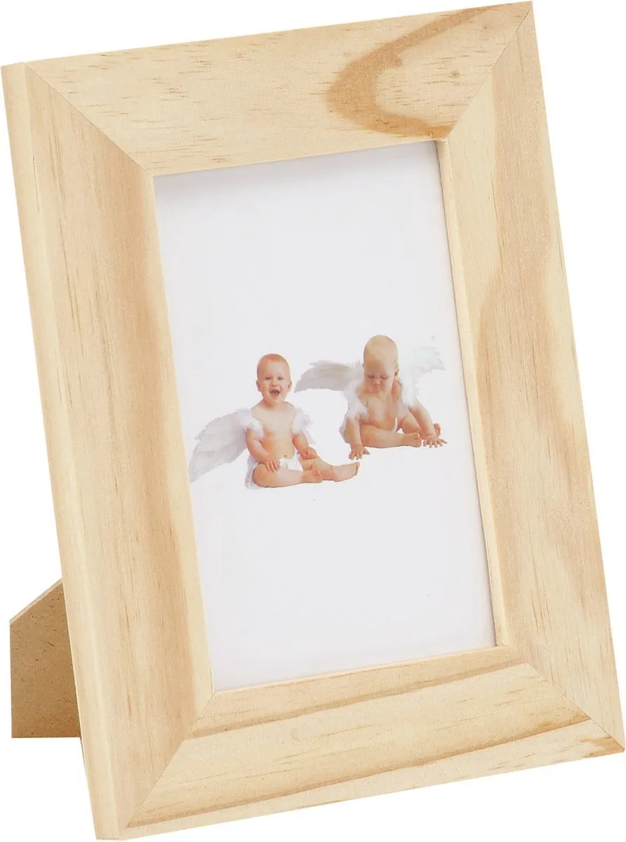 Glorex Hobby Houten Fotolijst 13x17cm - 2 Stuks Beige