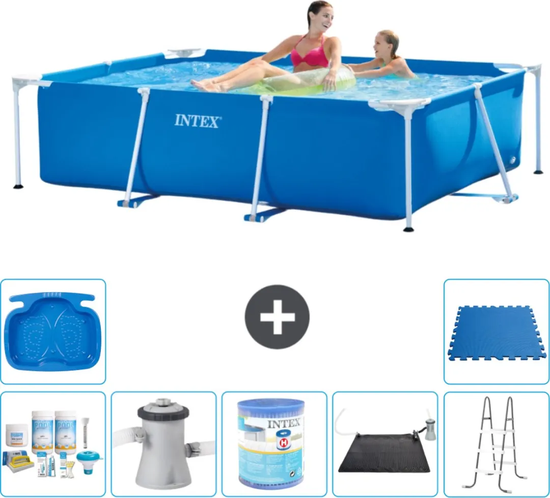 Intex 28270NP-Blauw Rechthoekig Frame Zwembad 220x150cm