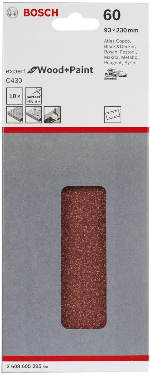 Bosch Schuurbladset 10-delig 93x230mm - afbeelding 6 van 6