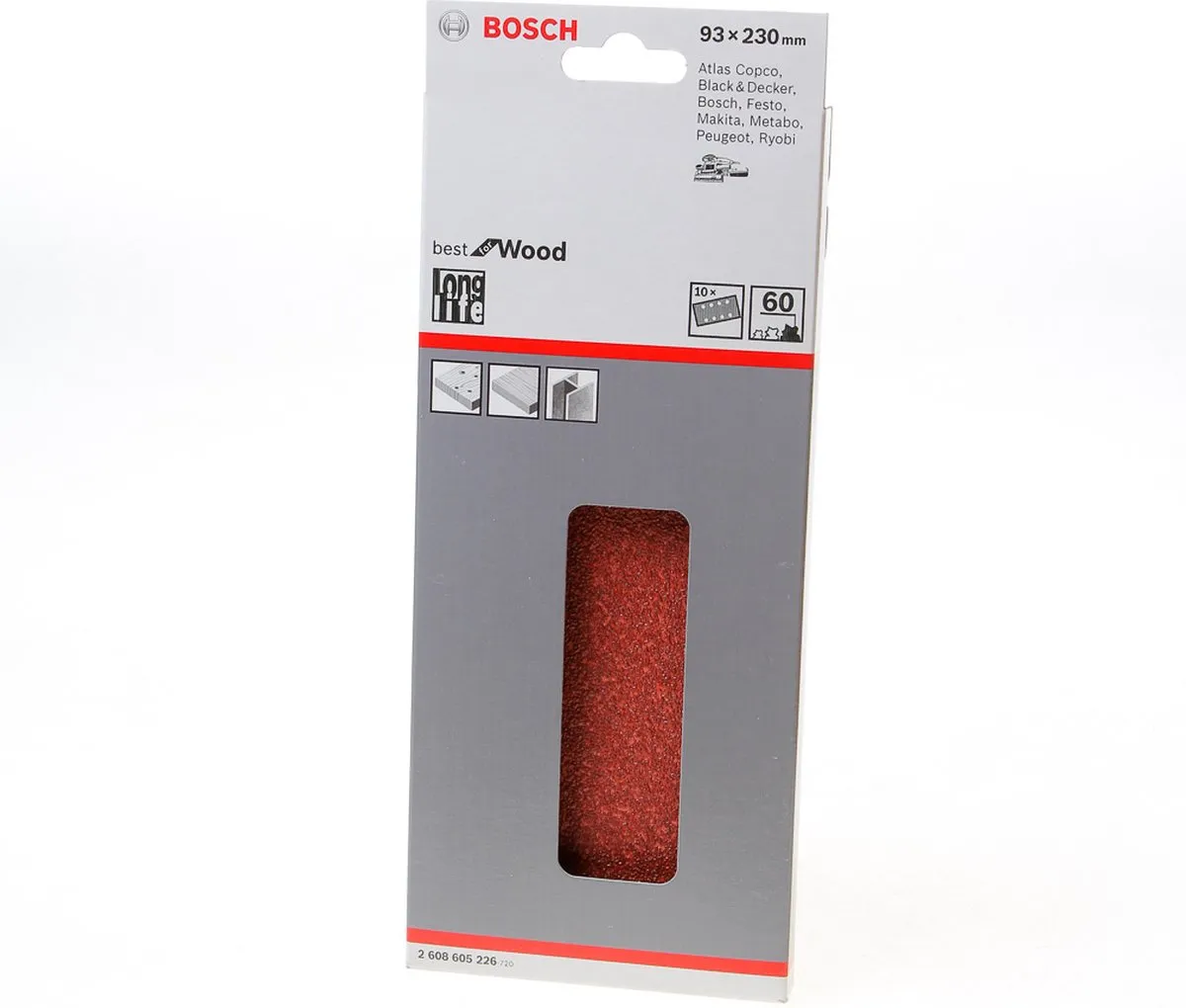 Bosch Schuurbladset 10-delig 93x230mm