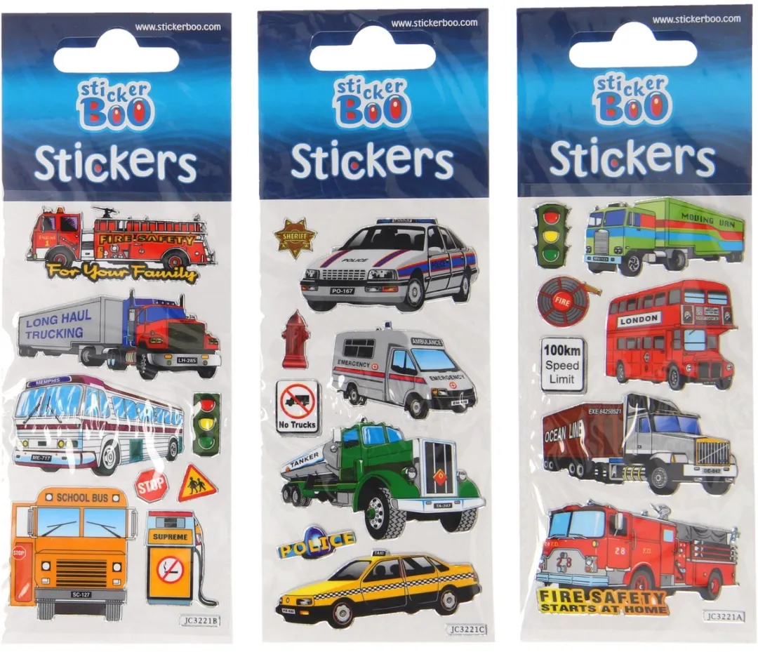 ThimbleToys Stickervel Voertuigen