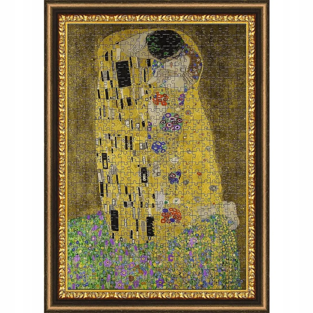 Trefl Puzzelrama 500 Stukjes - De Kus van Gustav Klimt - Inclusief lijst