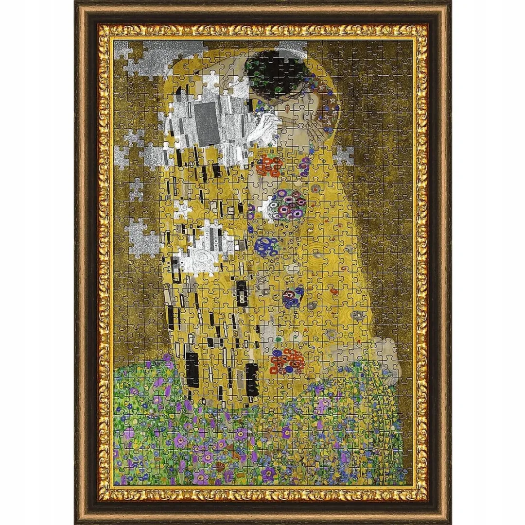 Trefl Puzzelrama 500 Stukjes - De Kus van Gustav Klimt - Inclusief lijst