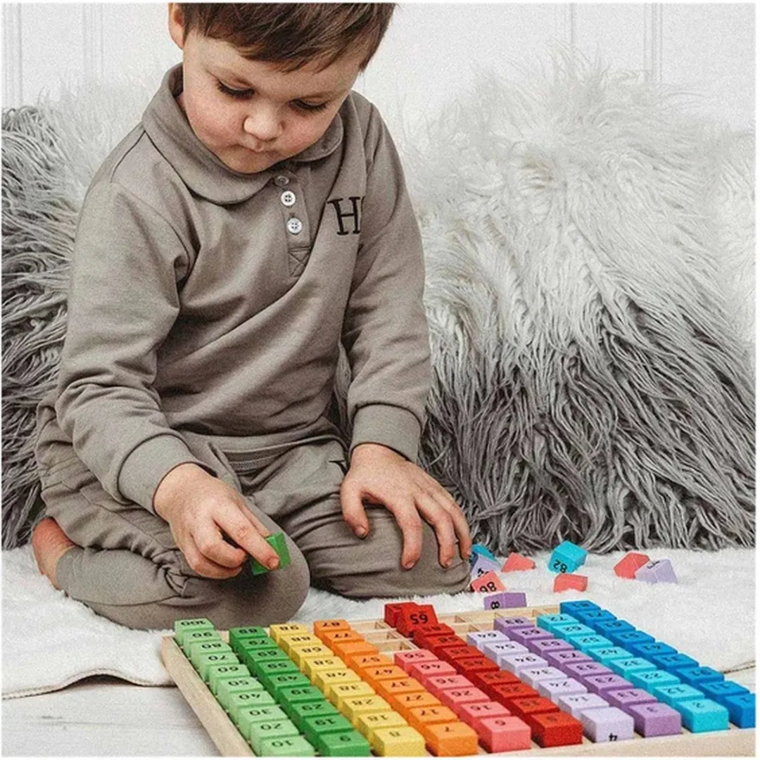 BIGJIGS Getallenbakje 100-delig - Multikleur