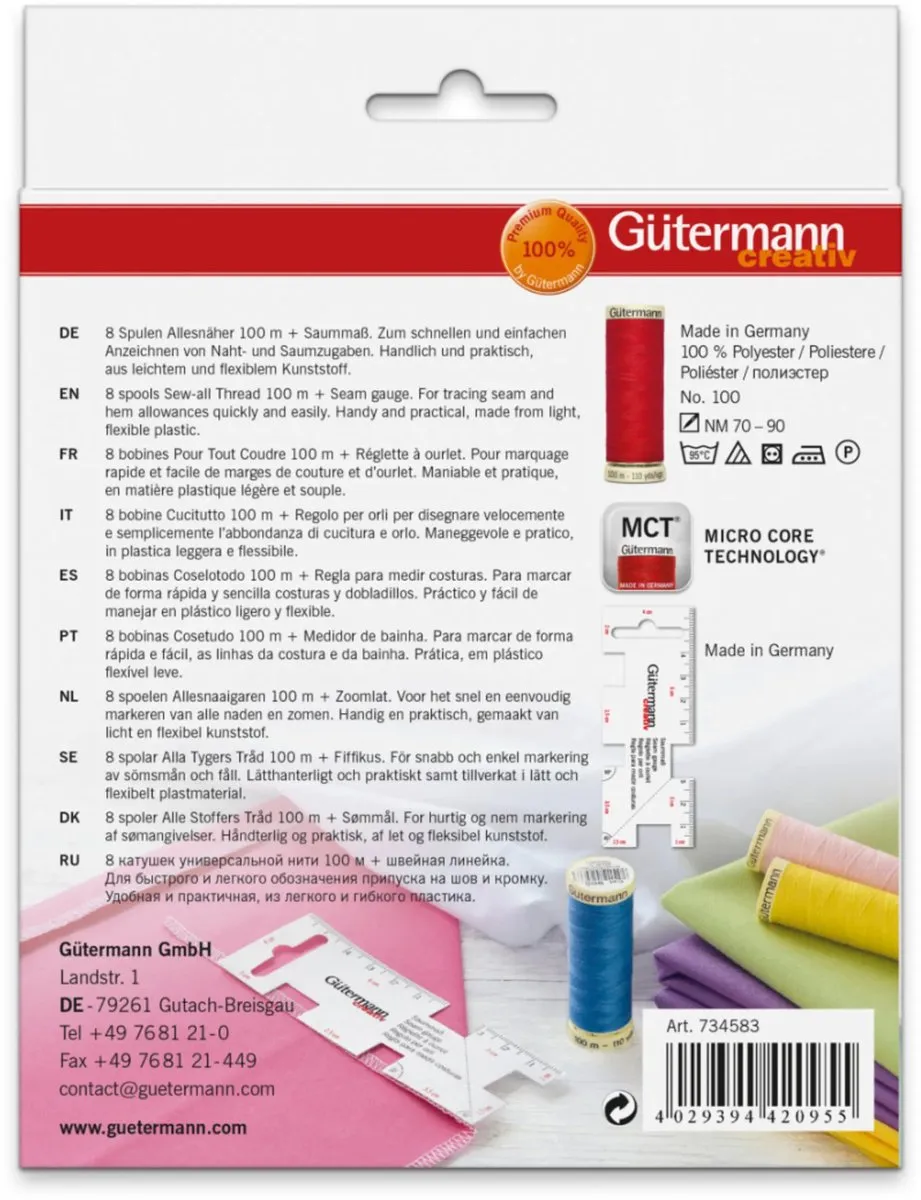 Gutermann Creativ Naaiset met Zoommaatje - 9 Stuks