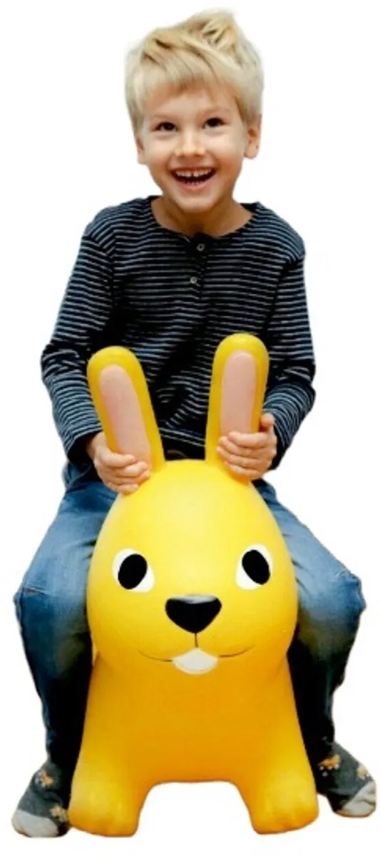 VTOYZ-GERARDOS Jumpy Haas Skippybal - 100 kg - Geel - Incl. pomp