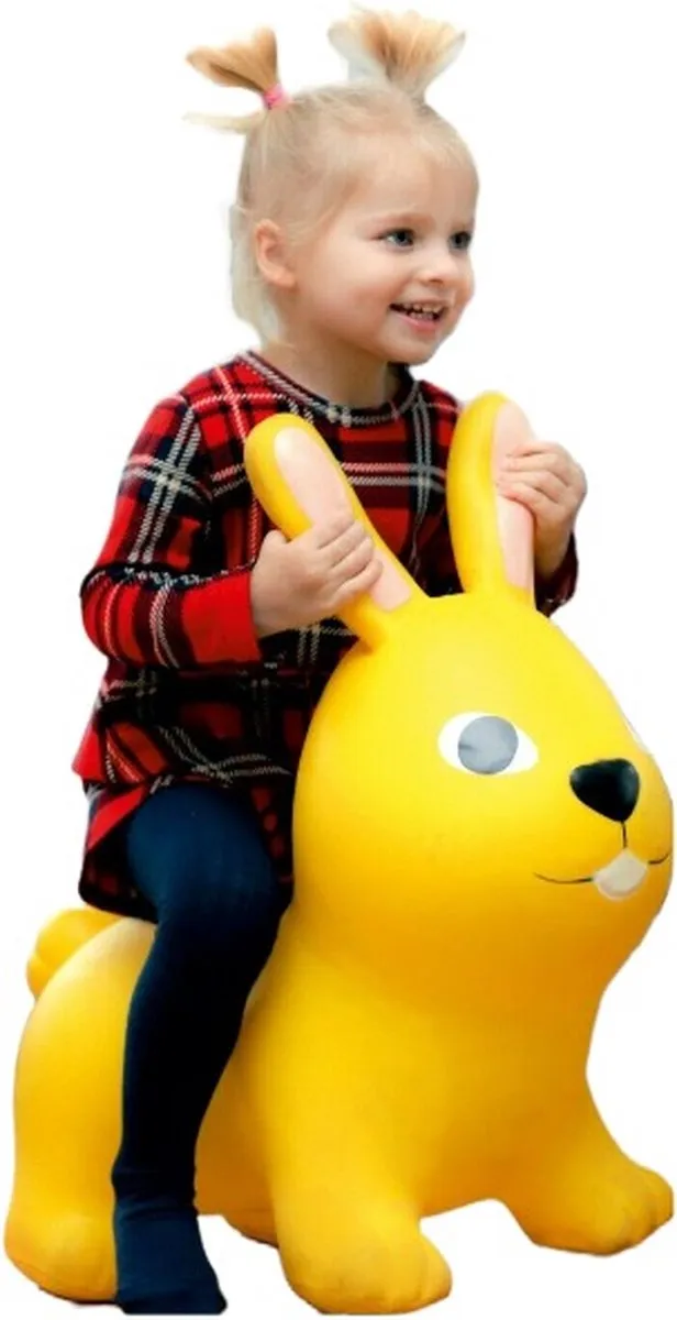 VTOYZ-GERARDOS Jumpy Haas Skippybal - 100 kg - Geel - Incl. pomp