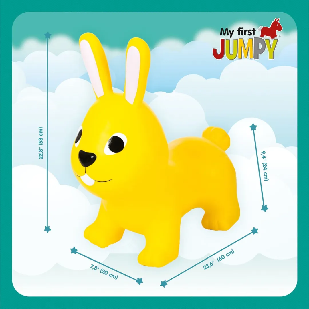 VTOYZ-GERARDOS Jumpy Haas Skippybal - 100 kg - Geel - Incl. pomp