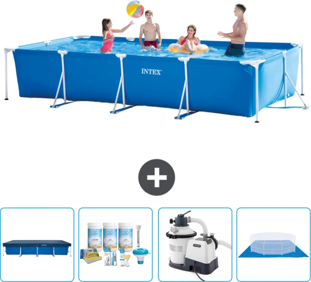 Intex Rechthoekig Frame Zwembad 450x220x84cm - Blauw - MPN 28273NP