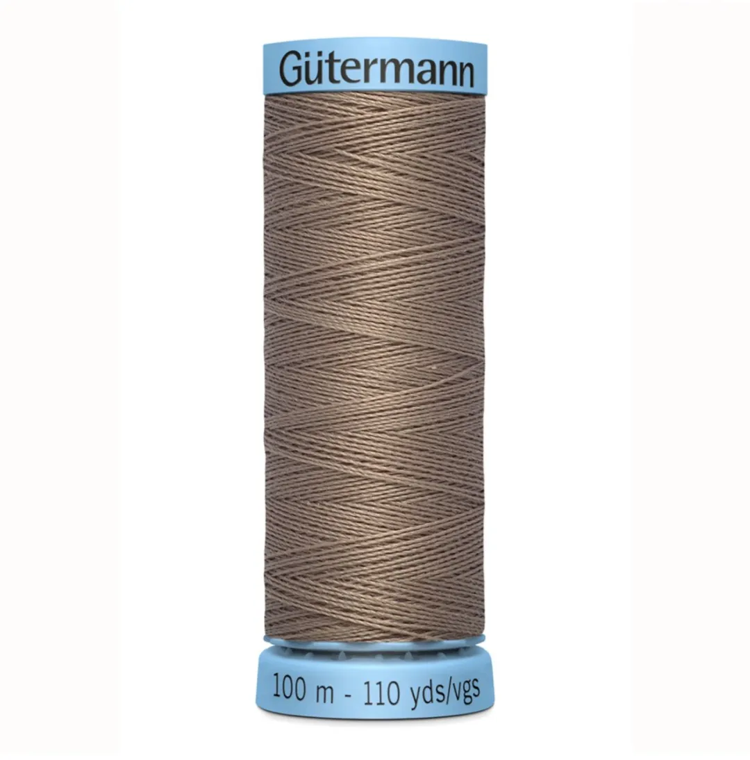 Gutermann Zijde Garen 199 - 100m - Zwart/Grijs/Wit
