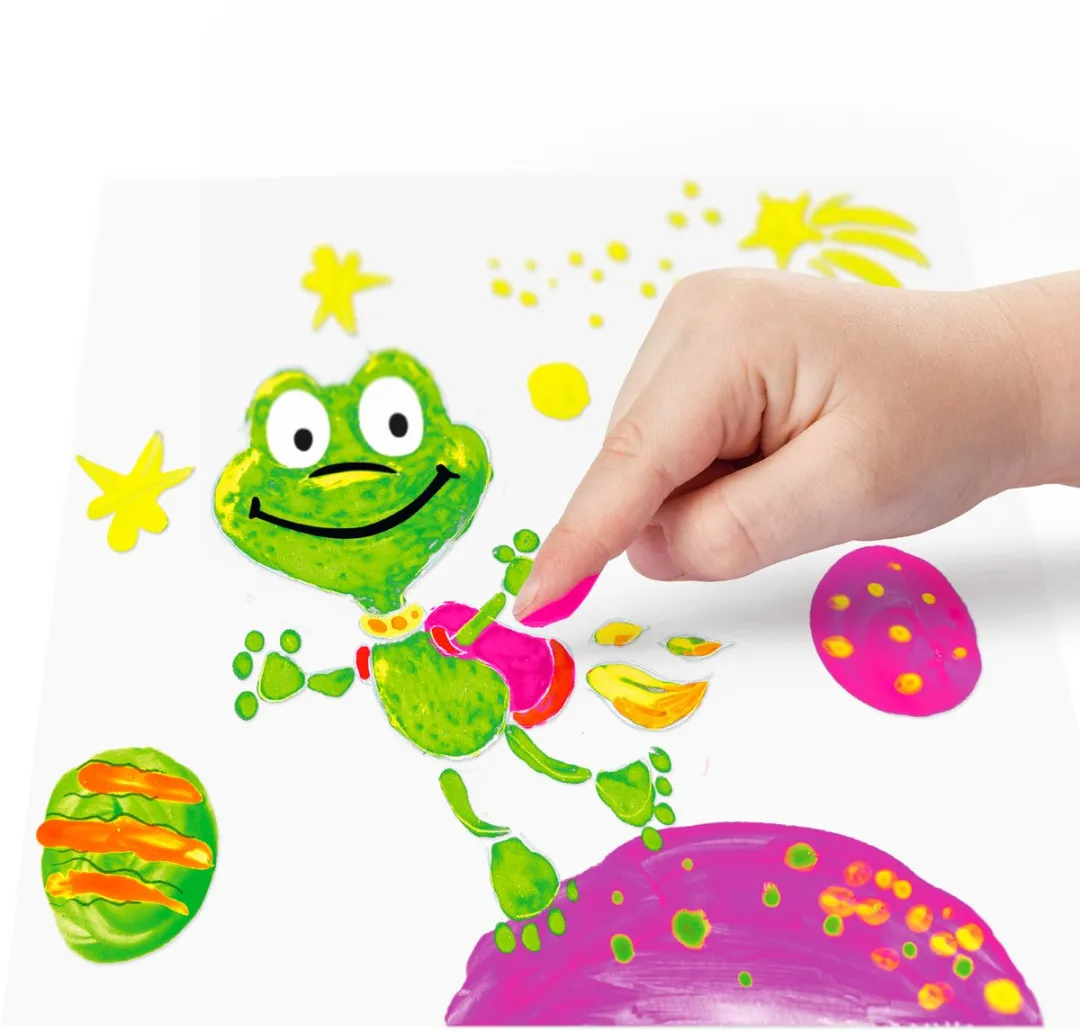 STAEDTLER Noris Junior Vingerverf - 6 Neonkleuren 75ml