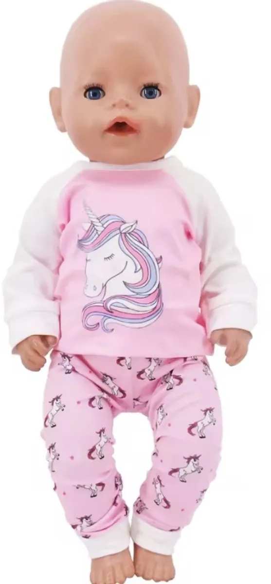 Happy U Kids Unicorn Pyjama XM183 - Roze/Wit - 36-43cm