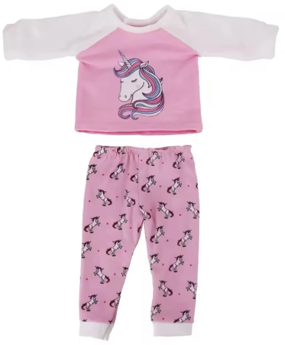 Happy U Kids Unicorn Pyjama XM183 - Roze/Wit - 36-43cm