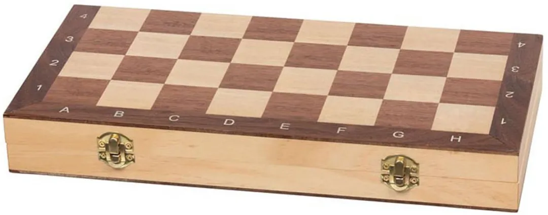Goki Schaakbord Plooibaar 38x38cm Houten Figuren - 2 Spelers