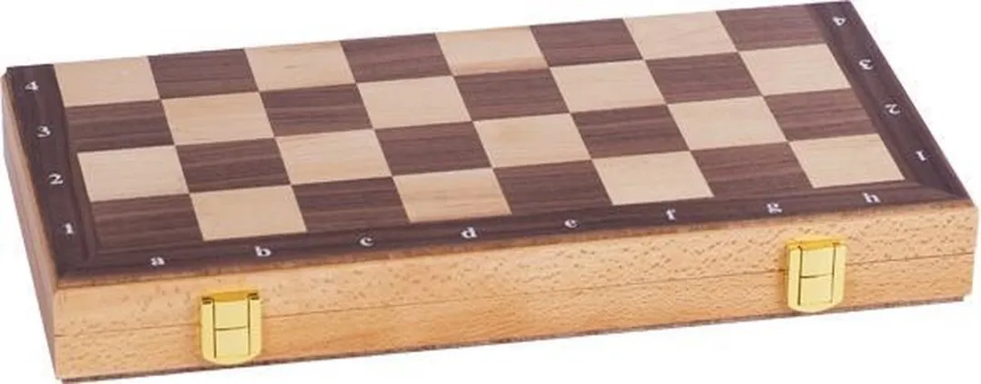 Goki Schaakbord Plooibaar 38x38cm Houten Figuren - 2 Spelers