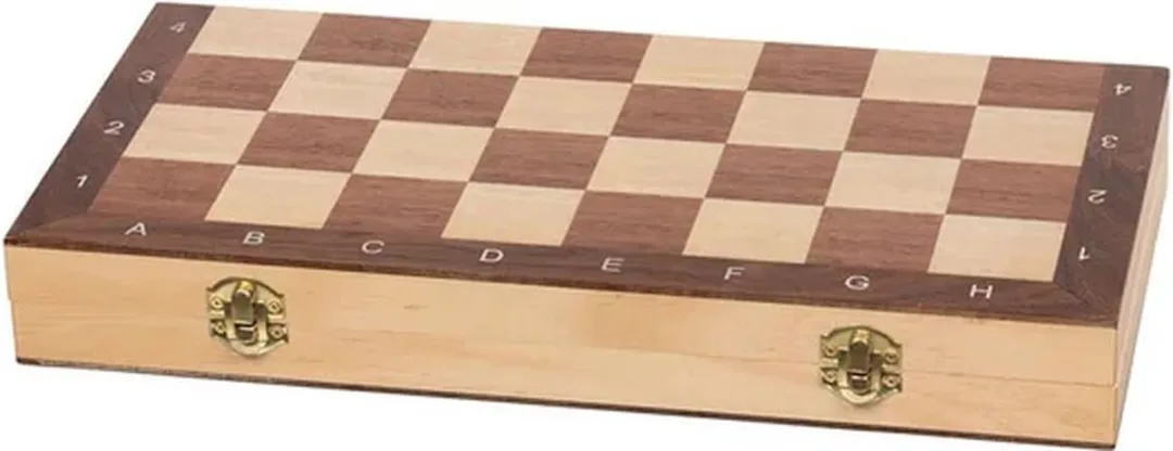 Goki Schaakbord Plooibaar 38x38cm Houten Figuren - 2 Spelers