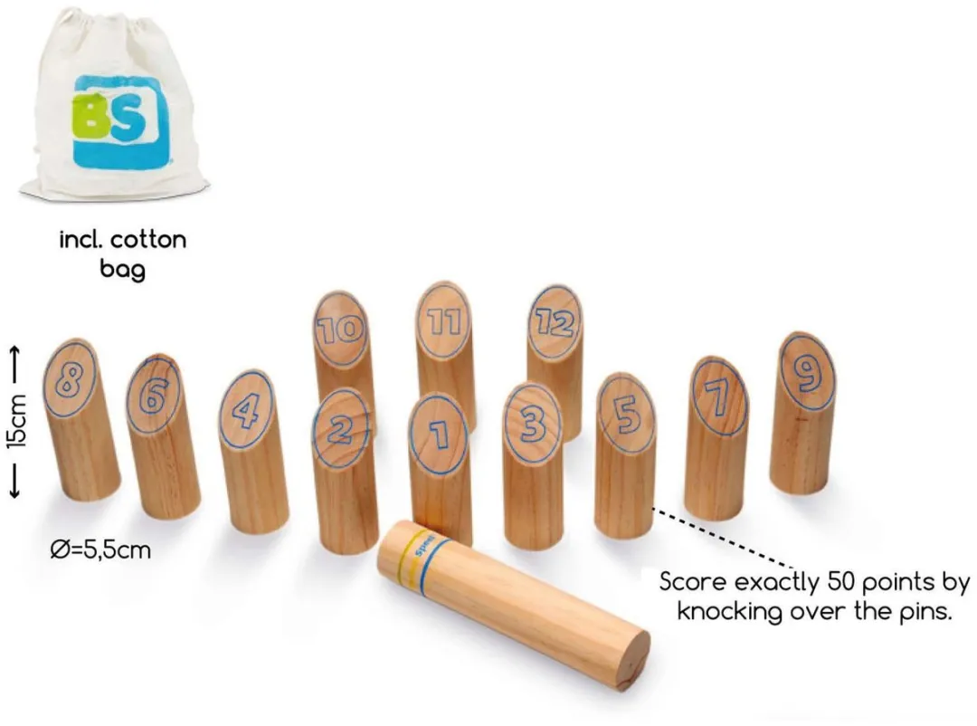 BS Toys Kubb Spel GA128 - Houten Buitenspeelgoed