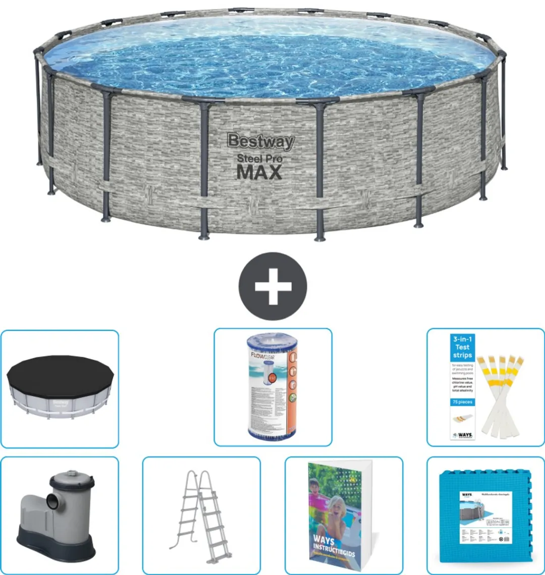Bestway Steel Pro MAX Zwembad 488x122cm