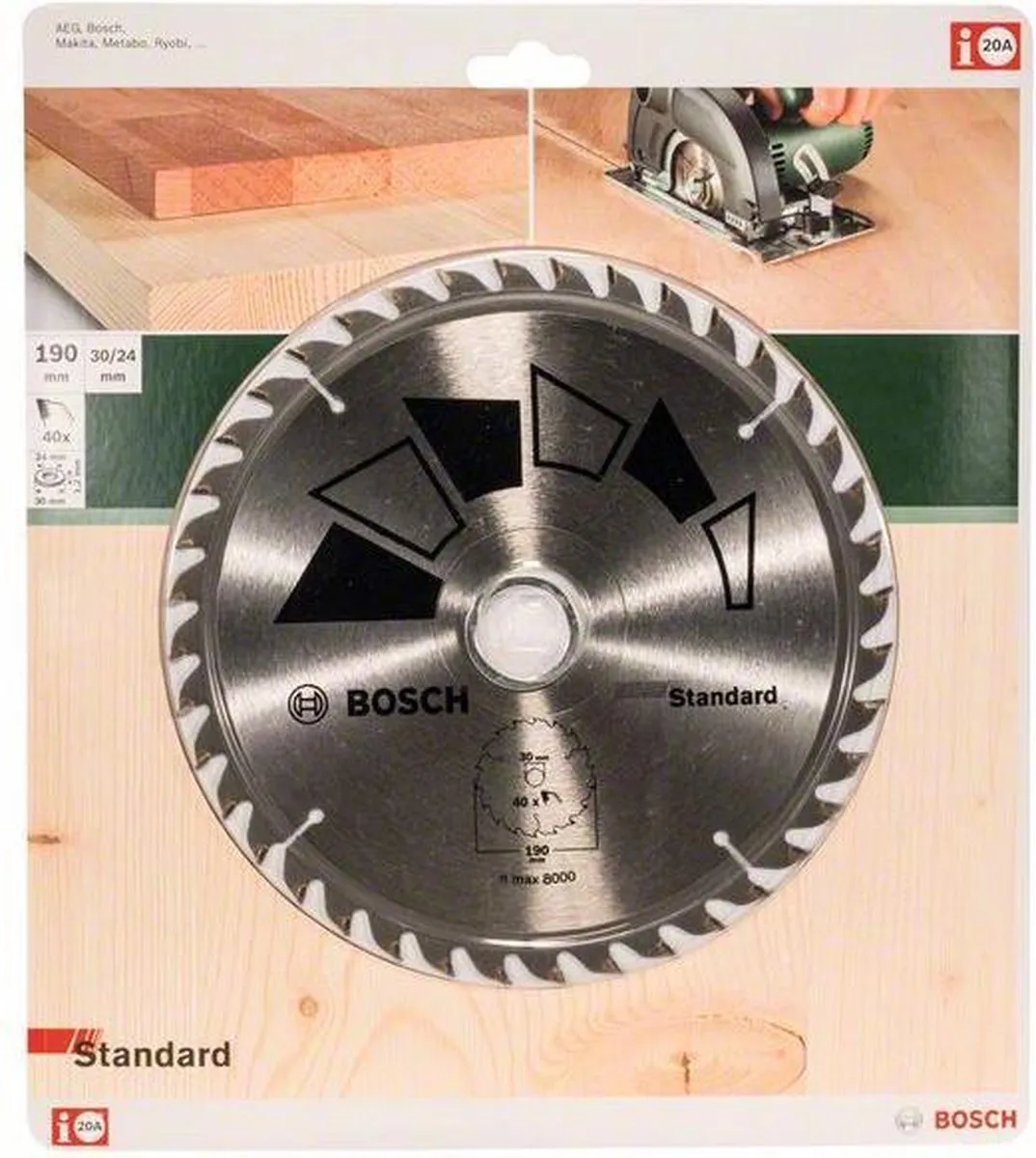 Bosch Professional Cirkelzaagblad Basic 190mm - 40 Tanden