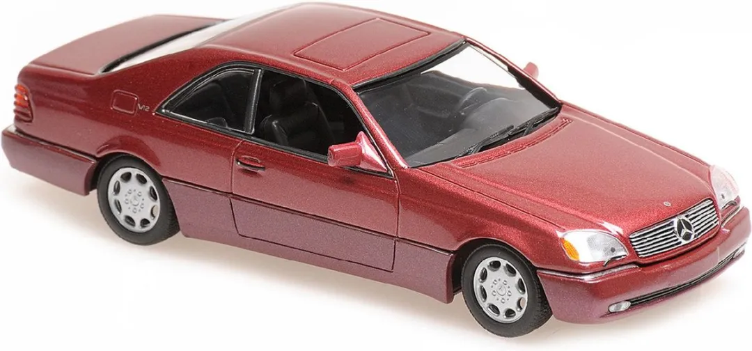 Mercedes-Benz 600 SEC C140 MaXichamps 1:43 - Red Metallic