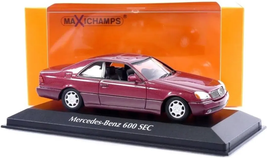 Mercedes-Benz 600 SEC C140 MaXichamps 1:43 - Red Metallic