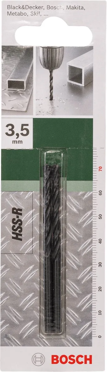 Bosch Metaalboren HSS-R 3,5mm DIN 338 - 2 Stuks