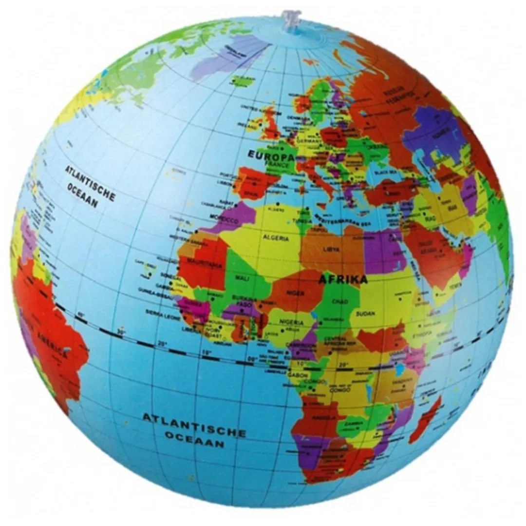 Carly Toys Maxi Globe - Opblaasbare Wereldbol - 50 cm - Nederlands