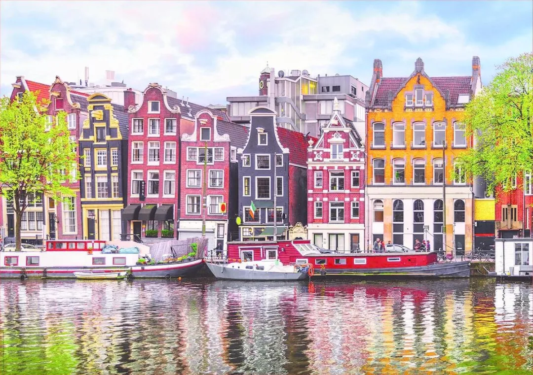 Educa Dansende Huizen Amsterdam Puzzel 1000 Stuks - Meerkleurig