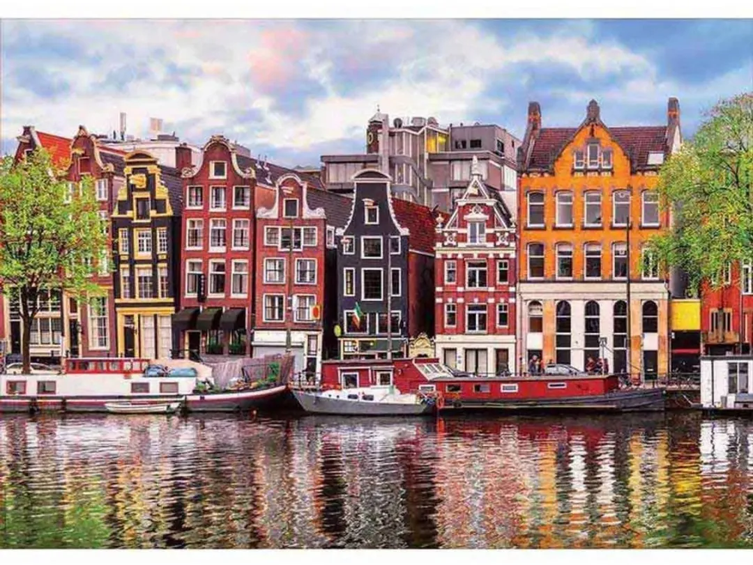 Educa Dansende Huizen Amsterdam Puzzel 1000 Stuks - Meerkleurig