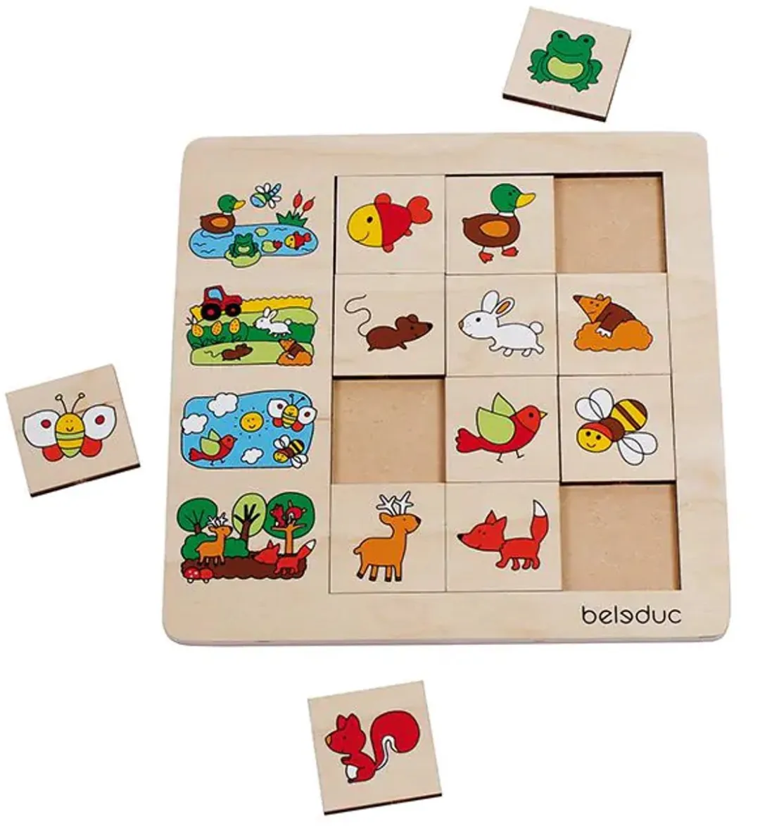 Beleduc Natuurlijke Omgeving Puzzel 12 Stuks - 25cm
