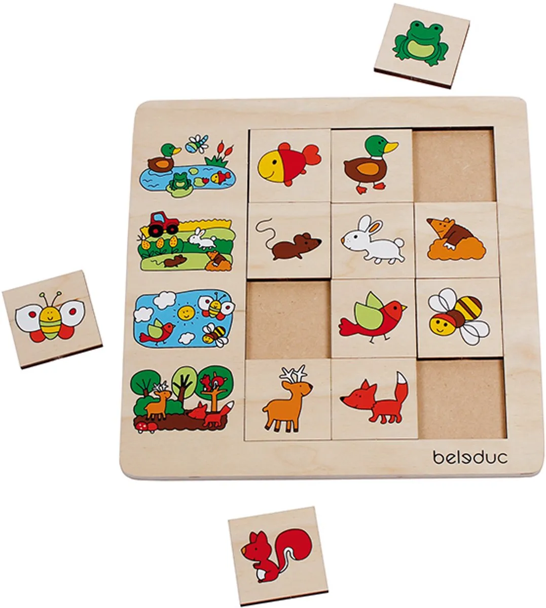 Beleduc Natuurlijke Omgeving Puzzel 12 Stuks - 25cm