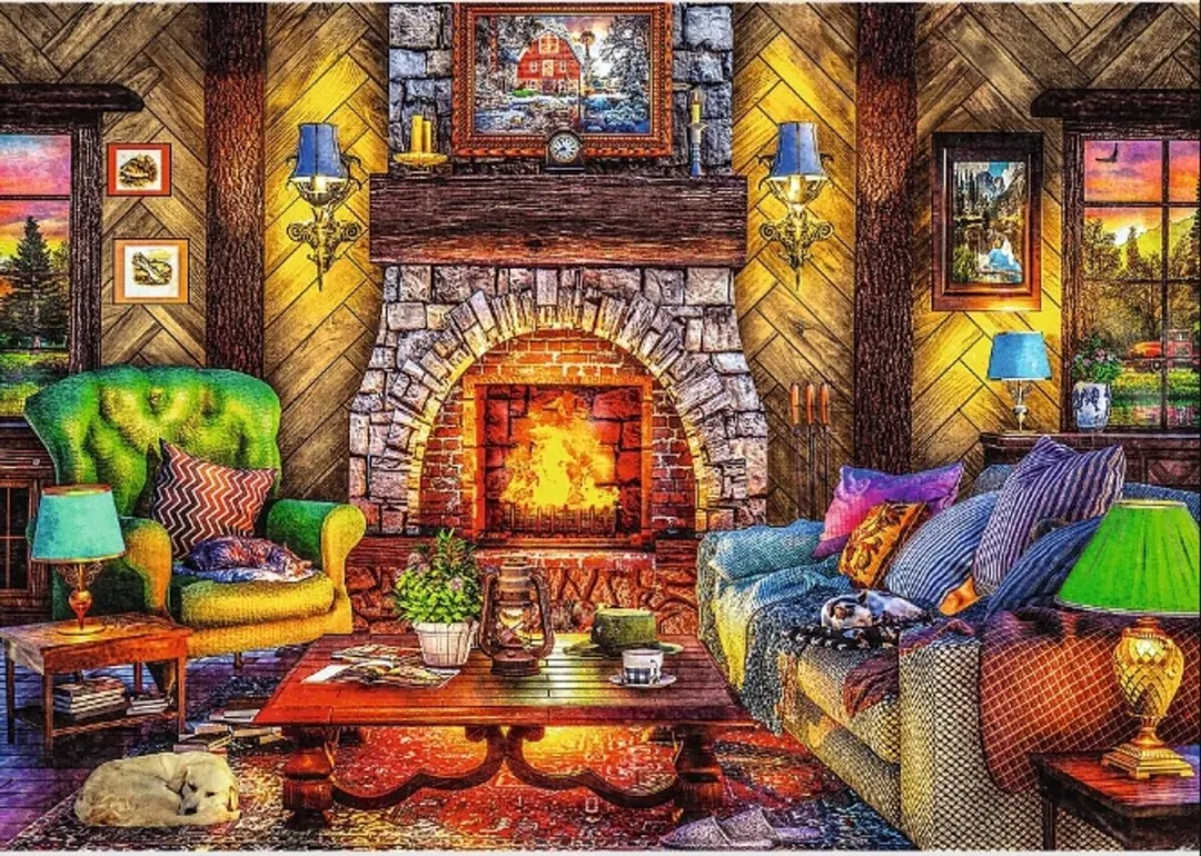 Trefl Puzzel Berghut & Huis 1000 Stuks - 2x500