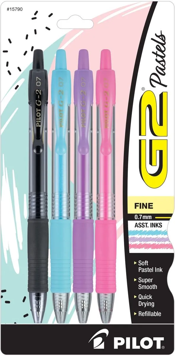 Pilot G2 Pastels Intrekbare Rollerpen