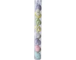 Decoris Paaseieren met stippen - 24 Stuks - Pastel - Ø3,5 x H5cm