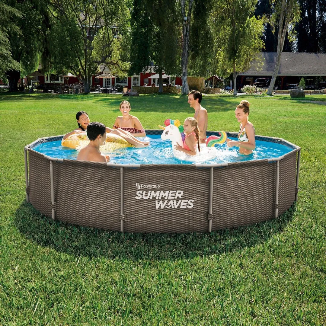 Summer Waves Active Frame Zwembad 366x76cm - 6950L - Bruin - afbeelding 6 van 6