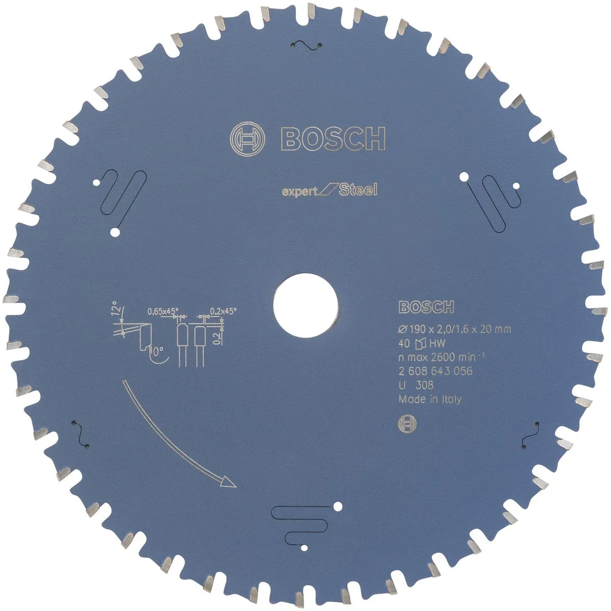 Bosch Expert Zaagblad Staal 190mm 40 Tanden