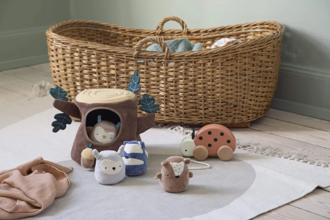 Sebra Activity Toy Hide & Seek Boomstam - Bruin/Beige/Groen