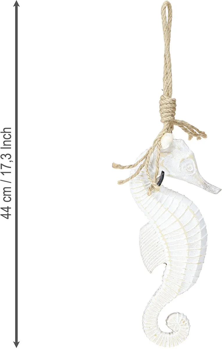Kaemingk Zeepaardje Decoratie 27cm - Wit