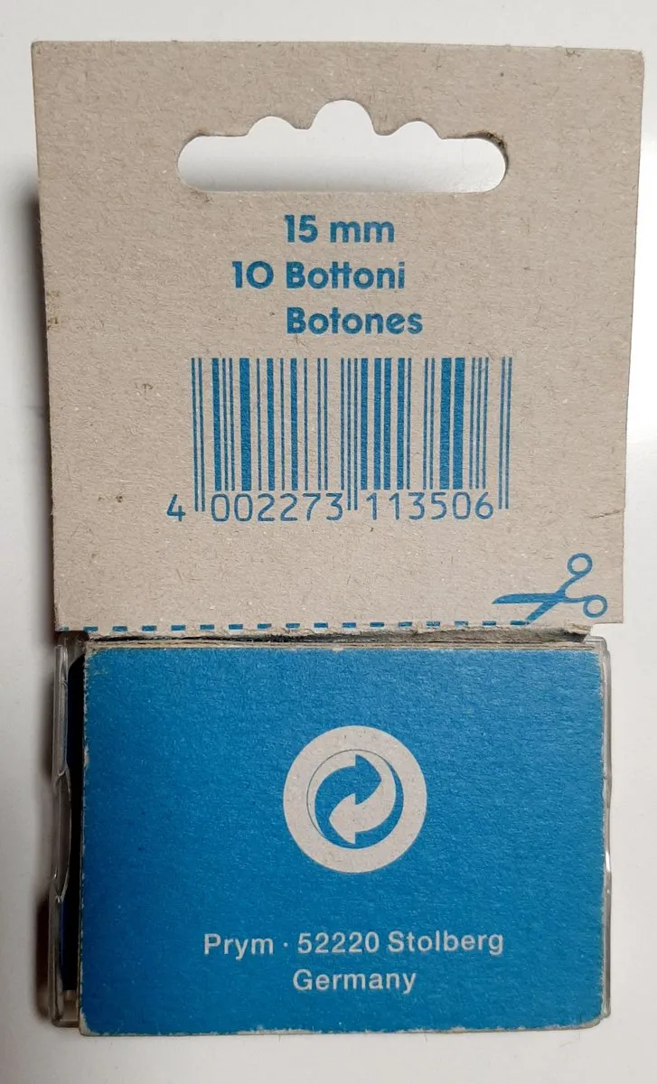 Prym Knopen 15mm Gemarmerd Grijs Bruin - 10 Stuks