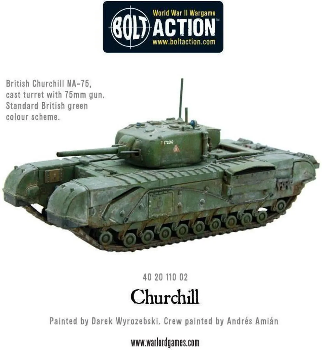 Warlord Games Bolt Action Churchill Tank - 7 Onderdelen