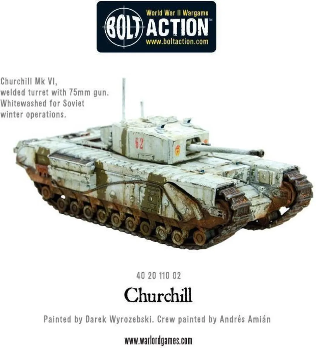 Warlord Games Bolt Action Churchill Tank - 7 Onderdelen