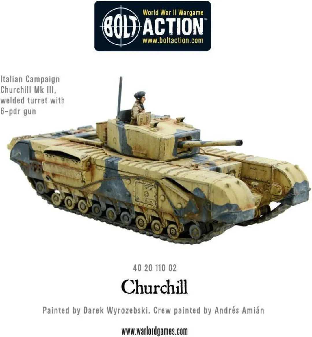 Warlord Games Bolt Action Churchill Tank - 7 Onderdelen